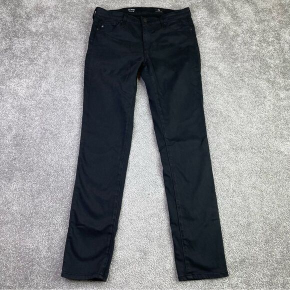 AG Adriano Goldschmied Pants Women's 27 Black Skinny Low Rise Stretch Prima - Picture 1 of 13